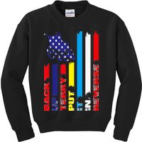 Back Up Terry Put It In Reverse Firework flag 4th Of July Kids Sweatshirt