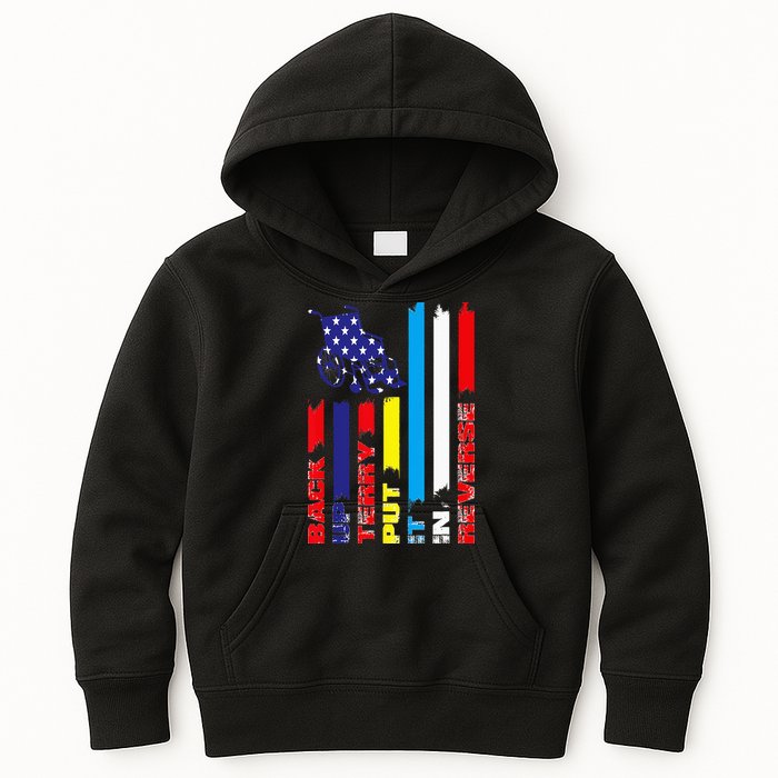 Back Up Terry Put It In Reverse Firework flag 4th Of July Kids Hoodie