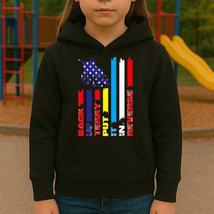 Back Up Terry Put It In Reverse Firework flag 4th Of July Kids Hoodie