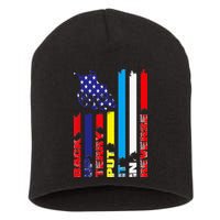 Back Up Terry Put It In Reverse Firework flag 4th Of July Short Acrylic Beanie