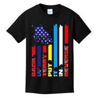 Back Up Terry Put It In Reverse Firework flag 4th Of July Kids T-Shirt