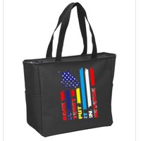 Back Up Terry Put It In Reverse Firework flag 4th Of July Zip Tote Bag