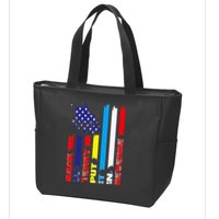 Back Up Terry Put It In Reverse Firework flag 4th Of July Zip Tote Bag