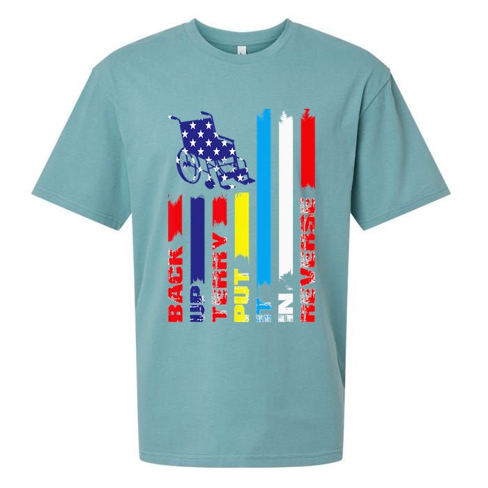 Back Up Terry Put It In Reverse Firework flag 4th Of July Sueded Cloud Jersey T-Shirt