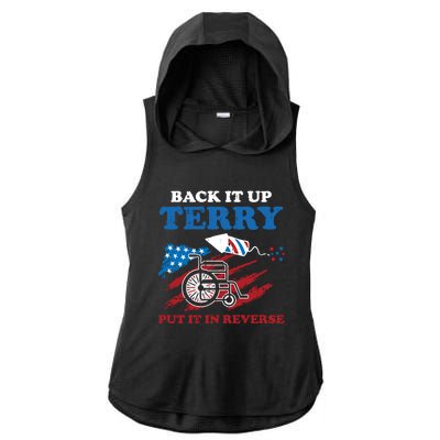 Back Up Terry Put It In Reverse 4th Of July Funny Patriotic Gift Ladies PosiCharge Tri-Blend Wicking Draft Hoodie Tank