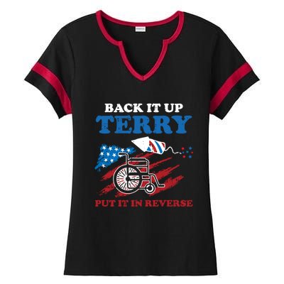 Back Up Terry Put It In Reverse 4th Of July Funny Patriotic Gift Ladies Halftime Notch Neck Tee