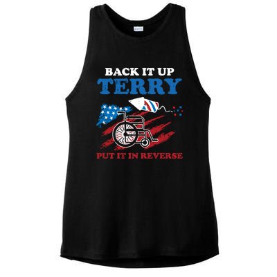 Back Up Terry Put It In Reverse 4th Of July Funny Patriotic Gift Ladies PosiCharge Tri-Blend Wicking Tank