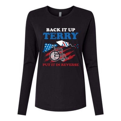 Back Up Terry Put It In Reverse 4th Of July Funny Patriotic Gift Womens Cotton Relaxed Long Sleeve T-Shirt