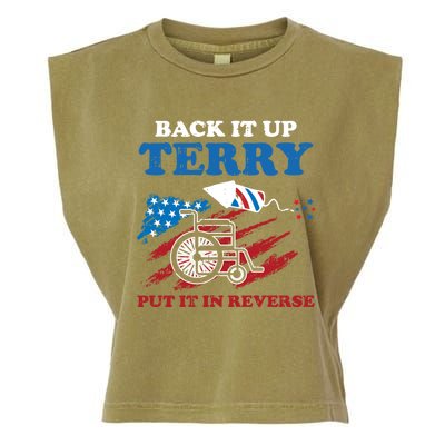 Back Up Terry Put It In Reverse 4th Of July Funny Patriotic Gift Garment-Dyed Women's Muscle Tee