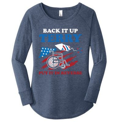 Back Up Terry Put It In Reverse 4th Of July Funny Patriotic Gift Women's Perfect Tri Tunic Long Sleeve Shirt