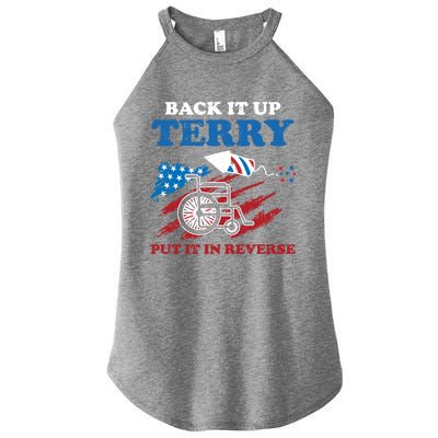 Back Up Terry Put It In Reverse 4th Of July Funny Patriotic Gift Women's Perfect Tri Rocker Tank