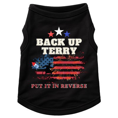 Back Up Terry Put It In Reverse Firework Funny 4th Of July Doggie Tank