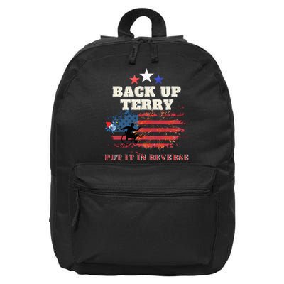 Back Up Terry Put It In Reverse Firework Funny 4th Of July 16 in Basic Backpack