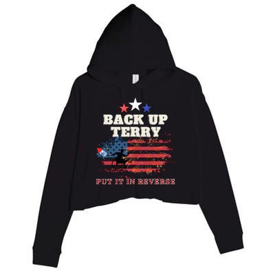 Back Up Terry Put It In Reverse Firework Funny 4th Of July Crop Fleece Hoodie