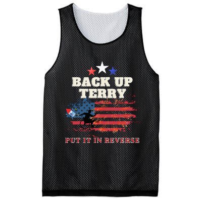 Back Up Terry Put It In Reverse Firework Funny 4th Of July Mesh Reversible Basketball Jersey Tank