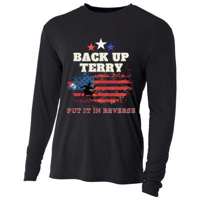 Back Up Terry Put It In Reverse Firework Funny 4th Of July Cooling Performance Long Sleeve Crew