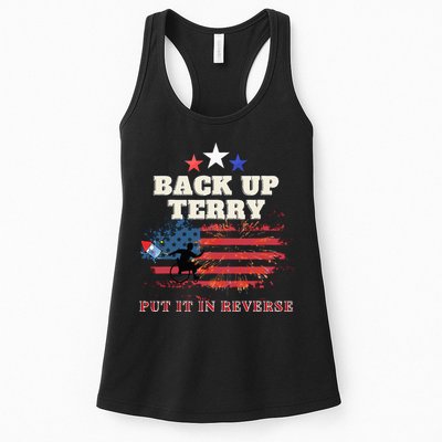Back Up Terry Put It In Reverse Firework Funny 4th Of July Womens Tank Top