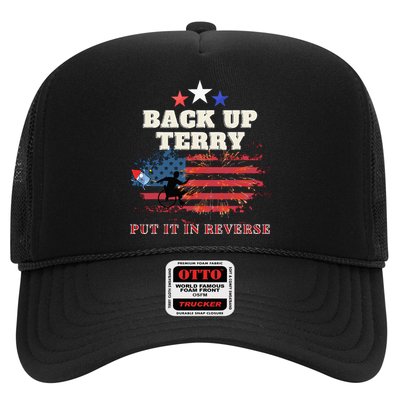 Back Up Terry Put It In Reverse Firework Funny 4th Of July Trucker Hat