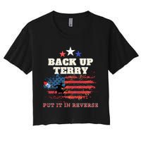 Back Up Terry Put It In Reverse Firework Funny 4th Of July Crop Top