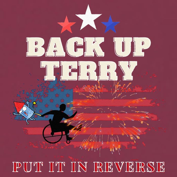 Back Up Terry Put It In Reverse Firework Funny 4th Of July 16oz Travel Tumbler