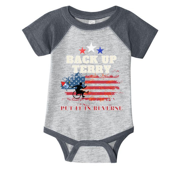 Back Up Terry Put It In Reverse Firework Funny 4th Of July Infant Baby Jersey Bodysuit