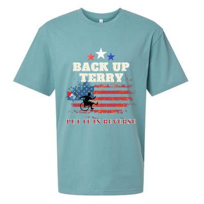 Back Up Terry Put It In Reverse Firework Funny 4th Of July Sueded Cloud Jersey T-Shirt