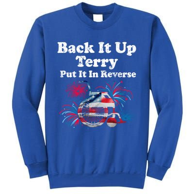 Back Up Terry Put It In Reverse Firework 4th Of July Patriot Meaningful Gift Tall Sweatshirt