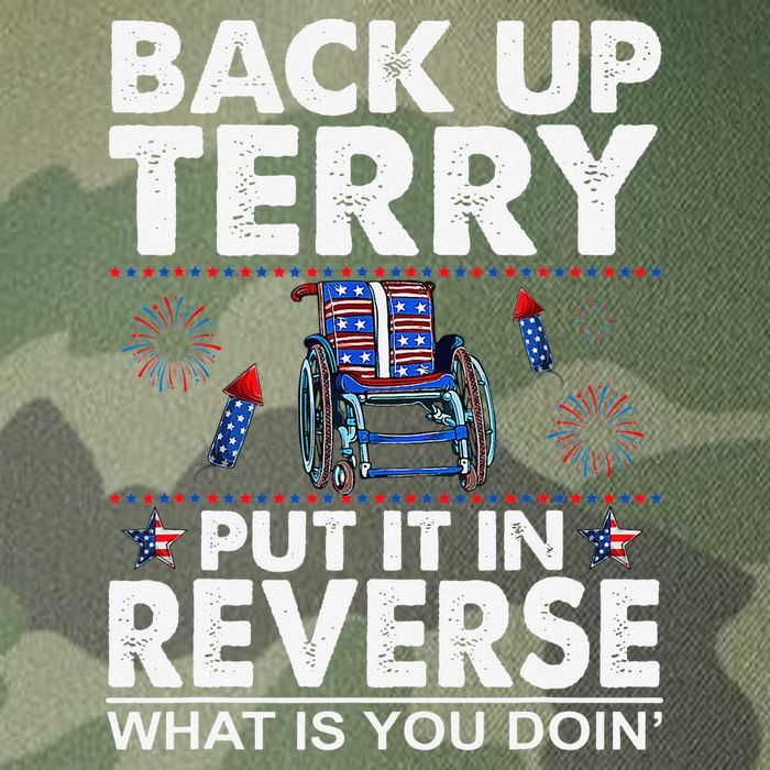 Back Up Terry Put It In Reverse Firework Funny 4th Of July Legacy Tie Dye Trucker Hat