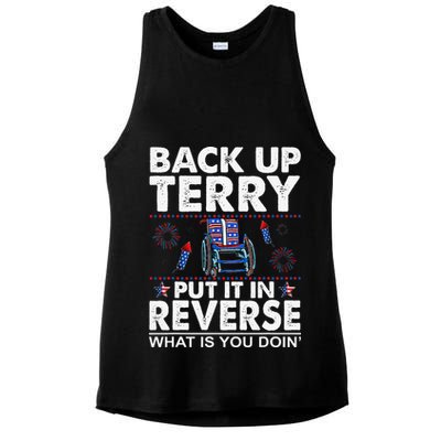 Back Up Terry Put It In Reverse Firework Funny 4th Of July Ladies PosiCharge Tri-Blend Wicking Tank