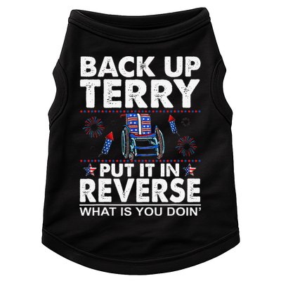 Back Up Terry Put It In Reverse Firework Funny 4th Of July Doggie Tank
