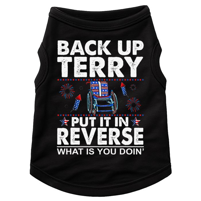 Back Up Terry Put It In Reverse Firework Funny 4th Of July Doggie Tank