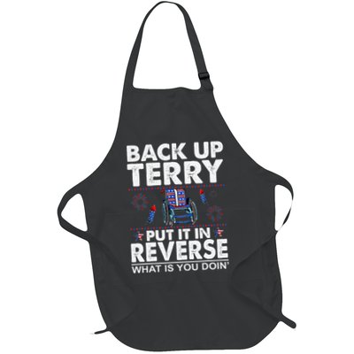 Back Up Terry Put It In Reverse Firework Funny 4th Of July Apron
