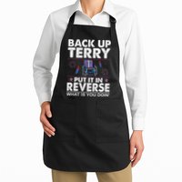 Back Up Terry Put It In Reverse Firework Funny 4th Of July Apron