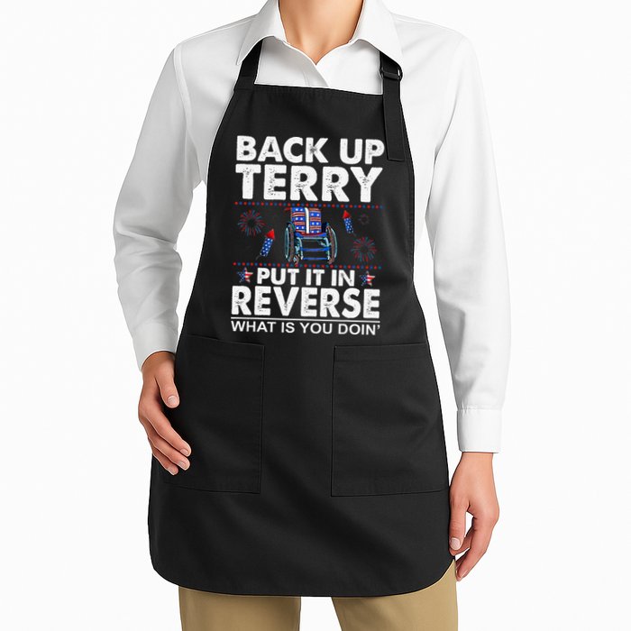 Back Up Terry Put It In Reverse Firework Funny 4th Of July Apron