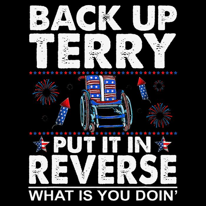 Back Up Terry Put It In Reverse Firework Funny 4th Of July T-Shirt