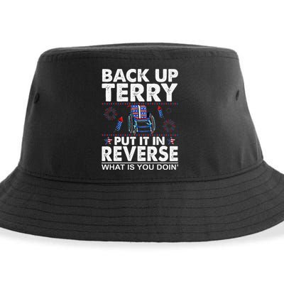 Back Up Terry Put It In Reverse Firework Funny 4th Of July Sustainable Bucket Hat