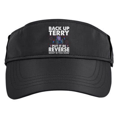 Back Up Terry Put It In Reverse Firework Funny 4th Of July Adult Drive Performance Visor
