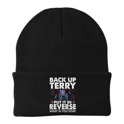 Back Up Terry Put It In Reverse Firework Funny 4th Of July Beanie