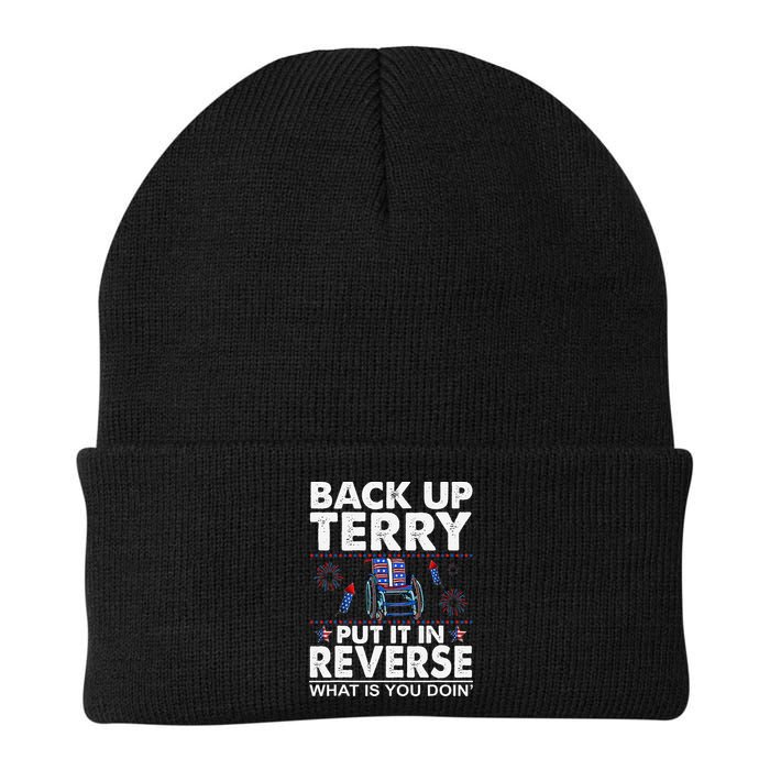 Back Up Terry Put It In Reverse Firework Funny 4th Of July Beanie