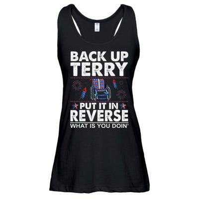 Back Up Terry Put It In Reverse Firework Funny 4th Of July Ladies Essential Flowy Tank