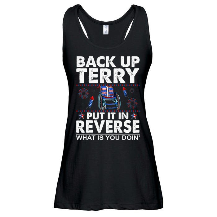 Back Up Terry Put It In Reverse Firework Funny 4th Of July Ladies Essential Flowy Tank