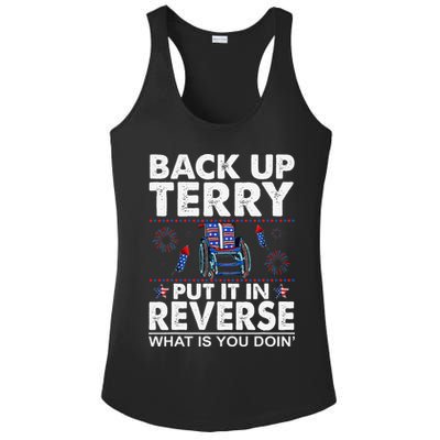Back Up Terry Put It In Reverse Firework Funny 4th Of July Ladies PosiCharge Competitor Racerback Tank