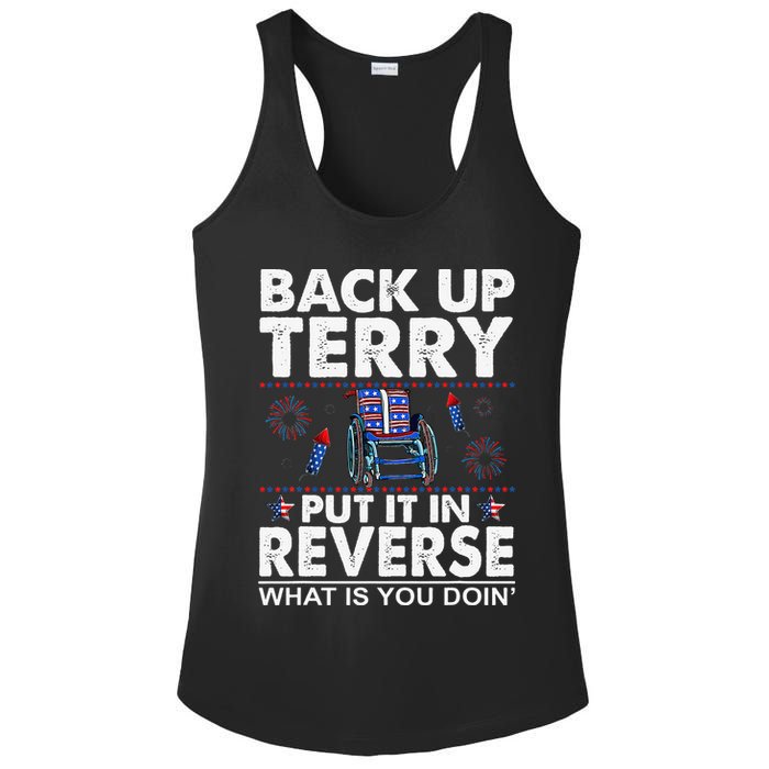 Back Up Terry Put It In Reverse Firework Funny 4th Of July Ladies PosiCharge Competitor Racerback Tank