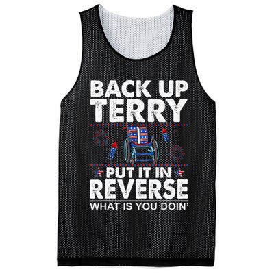 Back Up Terry Put It In Reverse Firework Funny 4th Of July Mesh Reversible Basketball Jersey Tank