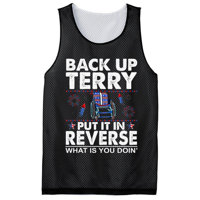 Back Up Terry Put It In Reverse Firework Funny 4th Of July Mesh Reversible Basketball Jersey Tank