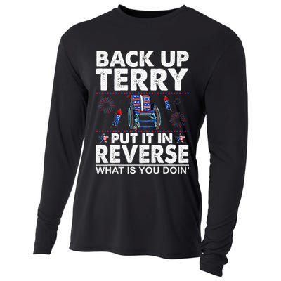 Back Up Terry Put It In Reverse Firework Funny 4th Of July Cooling Performance Long Sleeve Crew