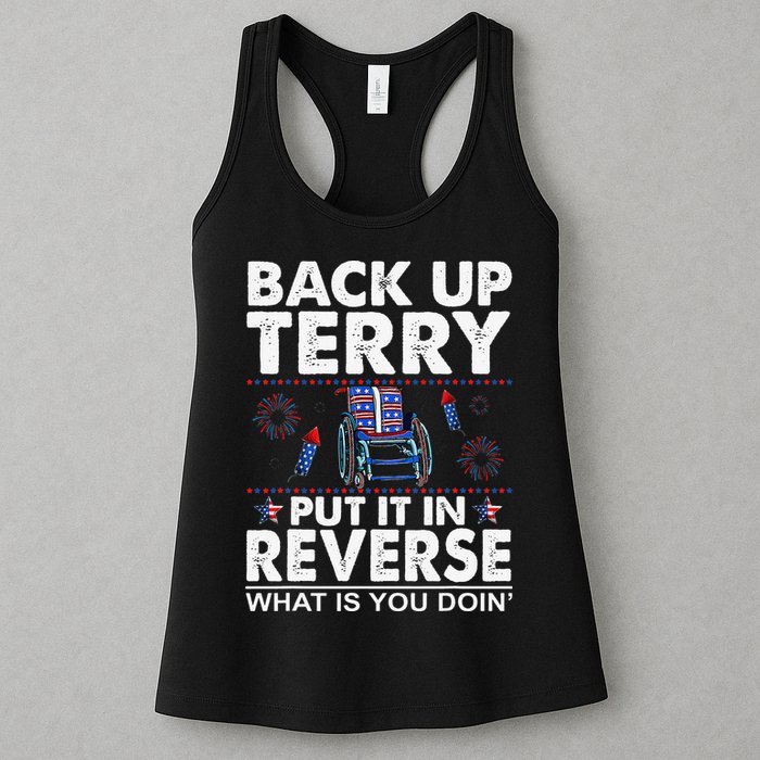 Back Up Terry Put It In Reverse Firework Funny 4th Of July Womens Tank Top