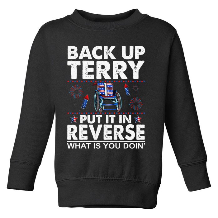 Back Up Terry Put It In Reverse Firework Funny 4th Of July Toddler Sweatshirt