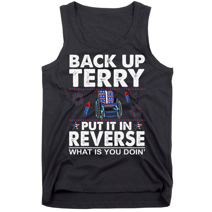 Back Up Terry Put It In Reverse Firework Funny 4th Of July Tank Top