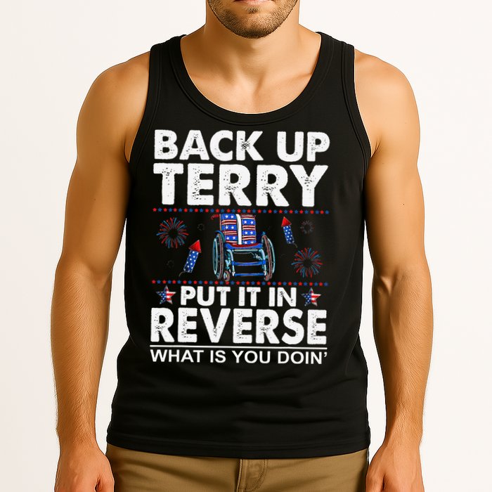 Back Up Terry Put It In Reverse Firework Funny 4th Of July Tank Top